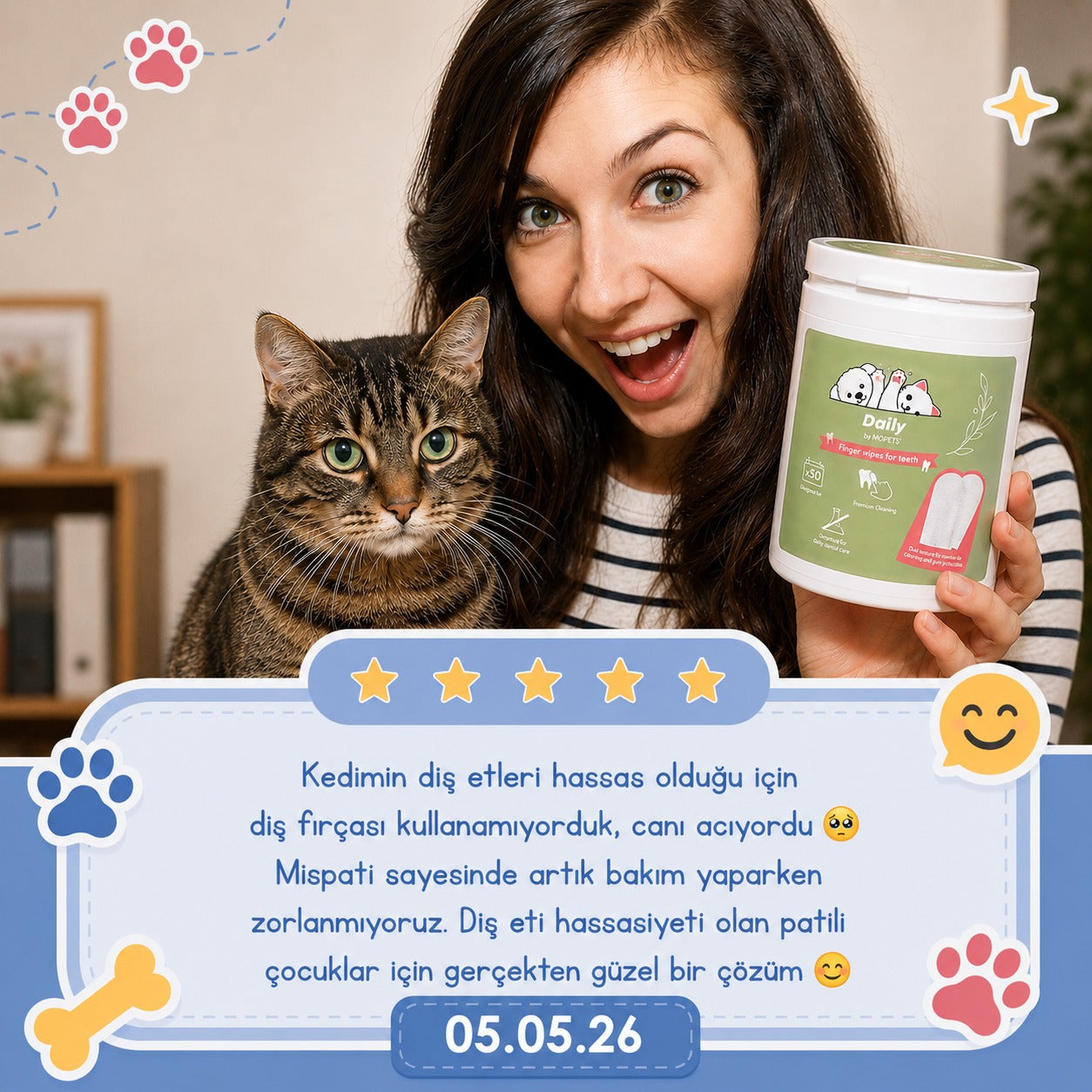 Kedi ve Köpek Diş Temizleme Parmak Pedi