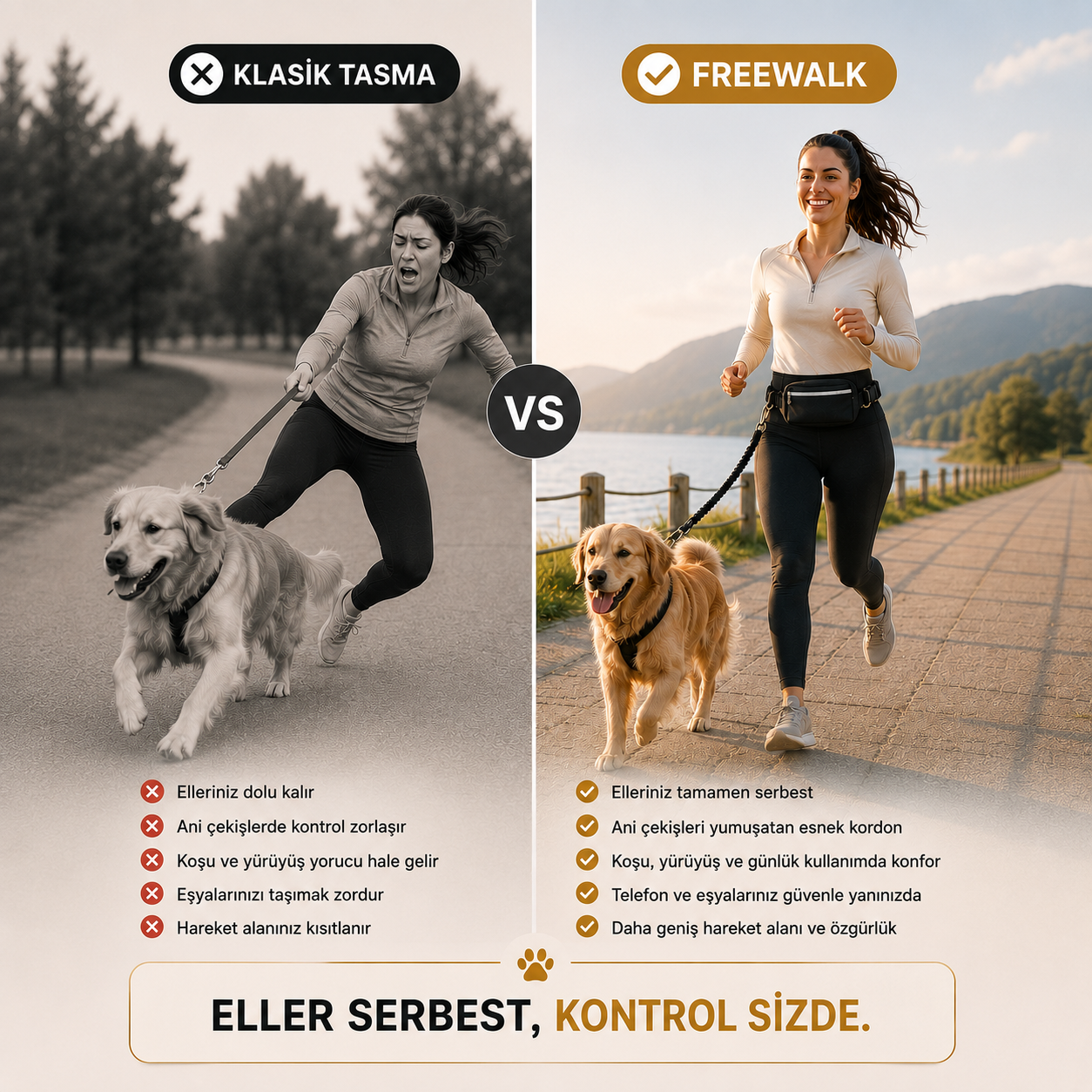 Freewalk - Eller Serbest Köpek Yürüyüş Sistemi