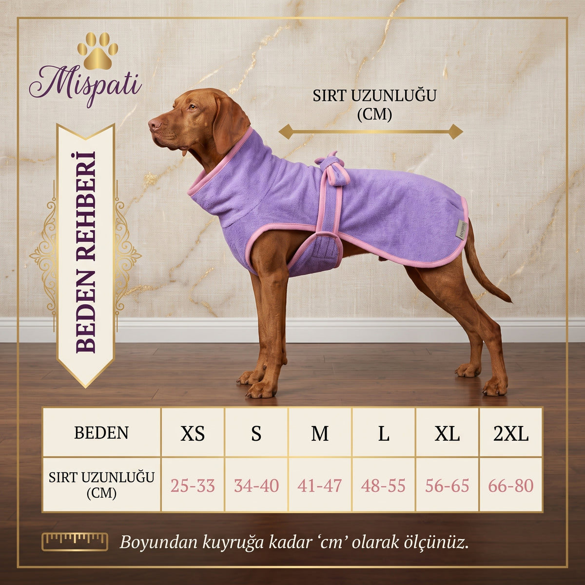 Bambu Kumaş Köpek Bornozu