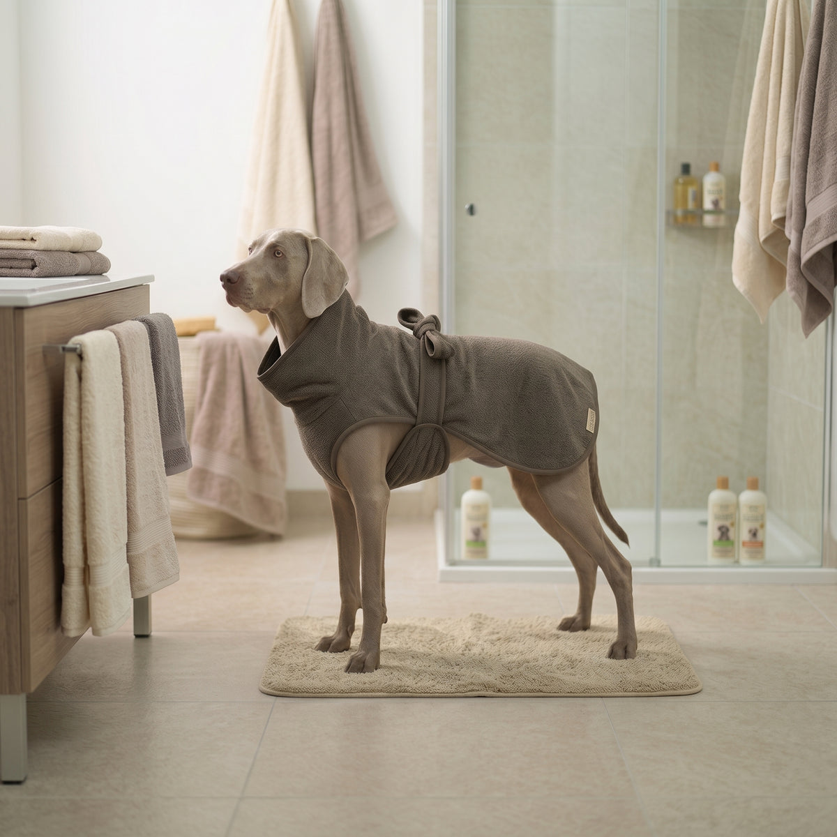 Bambu Kumaş Köpek Bornozu