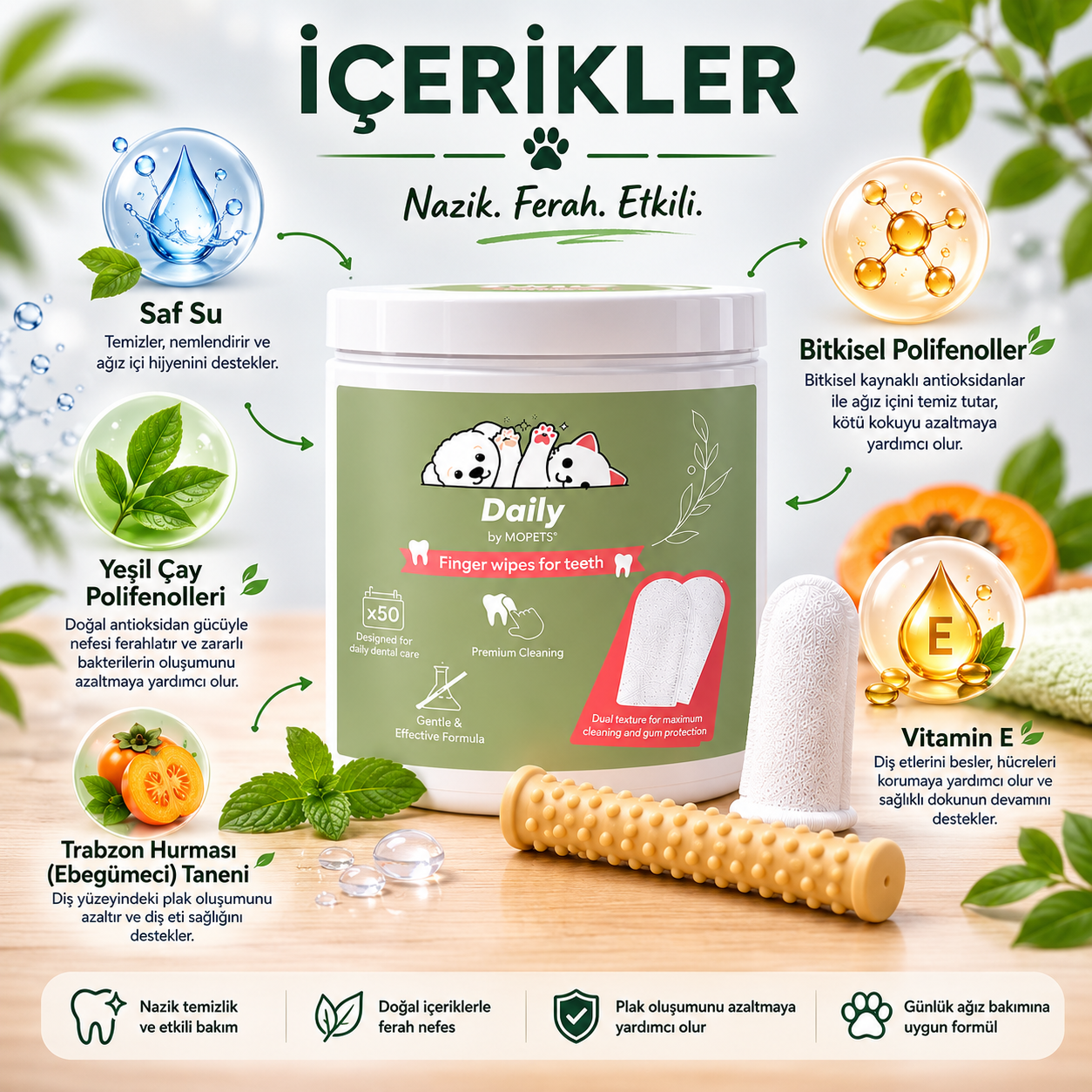 Evcil Hayvan Diş Temizleme Parmak Pedi