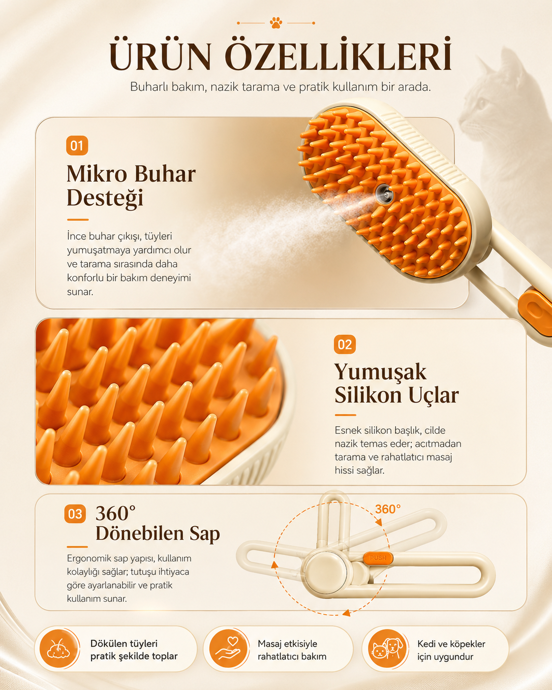 Mispati Buharlı Bakım Tarağı